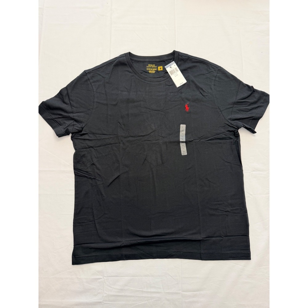 Polo Ralph Lauren Mens Crewneck T-Shirt Black‎ Red Pony XL 710610667002 NEW